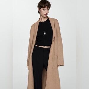 Viral Mango Oversized knitted coat with pockets
